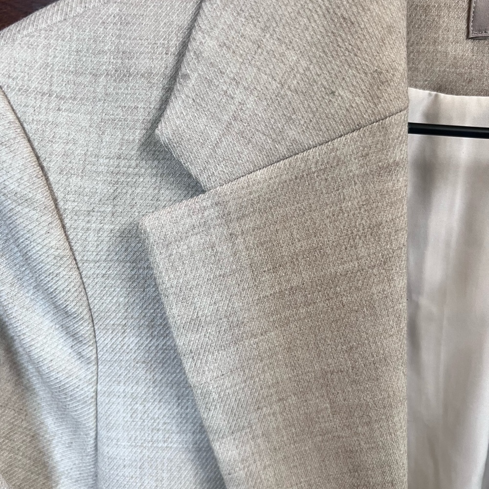 H&M Linen Look Blazer with Notched Lapel